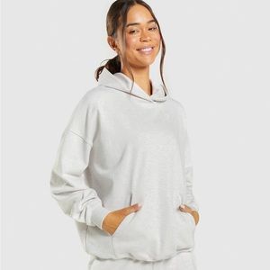 Gymshark Rest Day Hoodie in White Marl